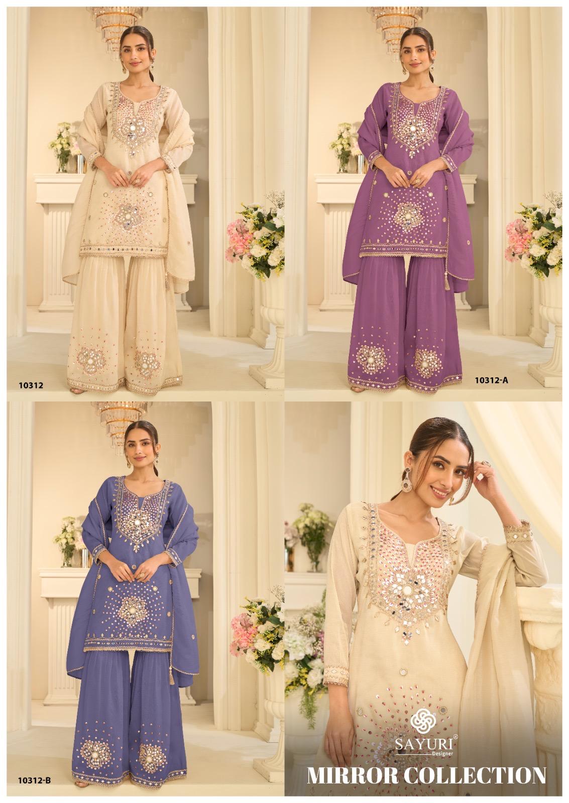 Mirror Collection 10312 Sayuri Simar Silk Readymade Sharara Suits Manufacturer India