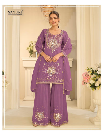 Mirror Collection 10312 Sayuri Simar Silk Readymade Sharara Suits Manufacturer India