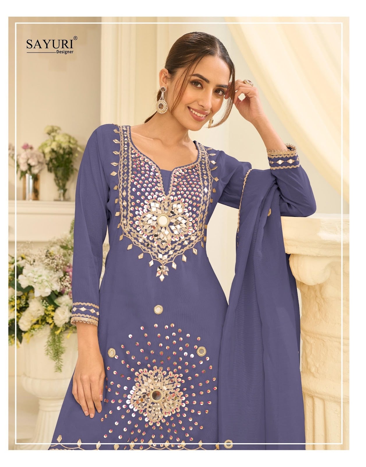 Mirror Collection 10312 Sayuri Simar Silk Readymade Sharara Suits Manufacturer India