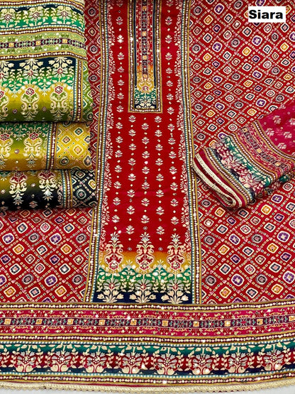 Mirror Work 0210 Siara Chinnon Salwar Suits Wholesaler India