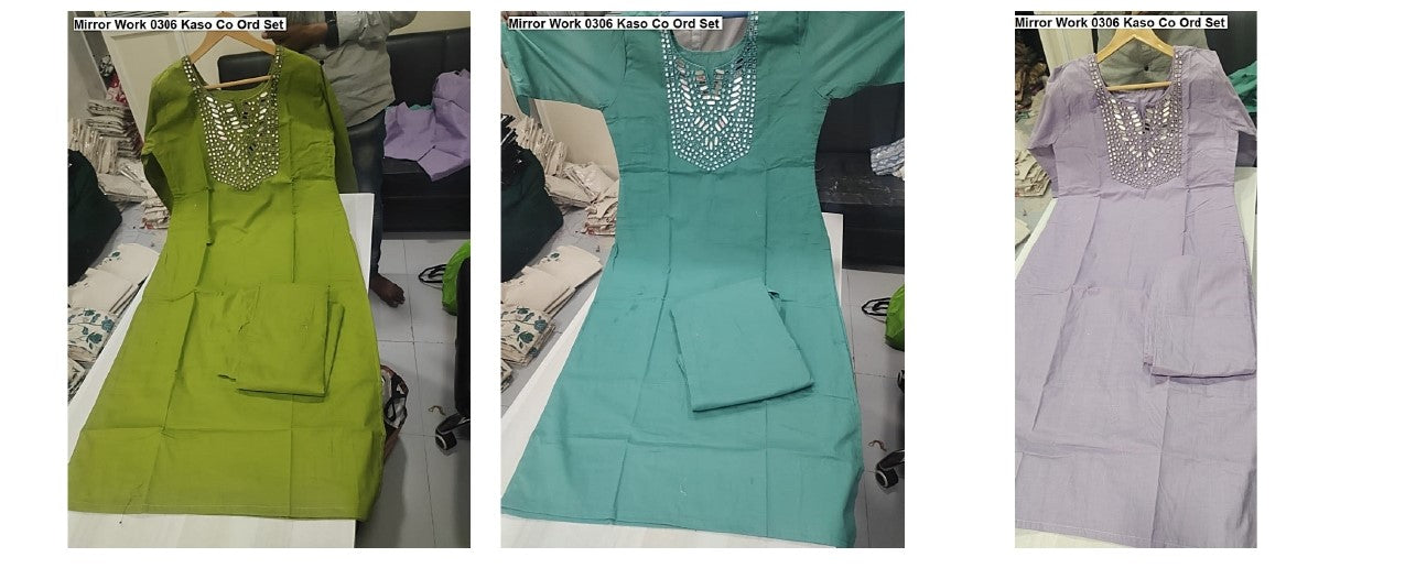 Mirror Work 0306 Kaso Cotton Co Ord Set Wholesaler Ahmedabad