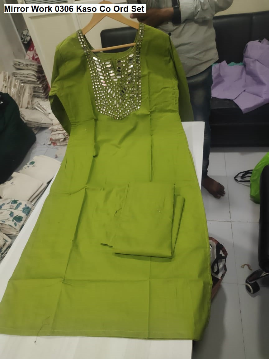 Mirror Work 0306 Kaso Cotton Co Ord Set Wholesaler Ahmedabad