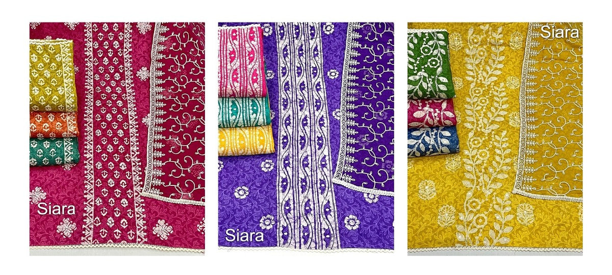 Mirror Work 12 Siara Pure Cotton Salwar Suits Wholesale Rate