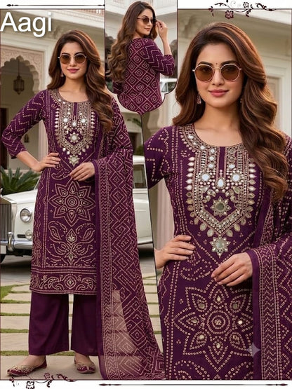 Mirror Work 2505 Aagi Dhabu Cotton Readymade Plazzo Style Suits Supplier Gujarat