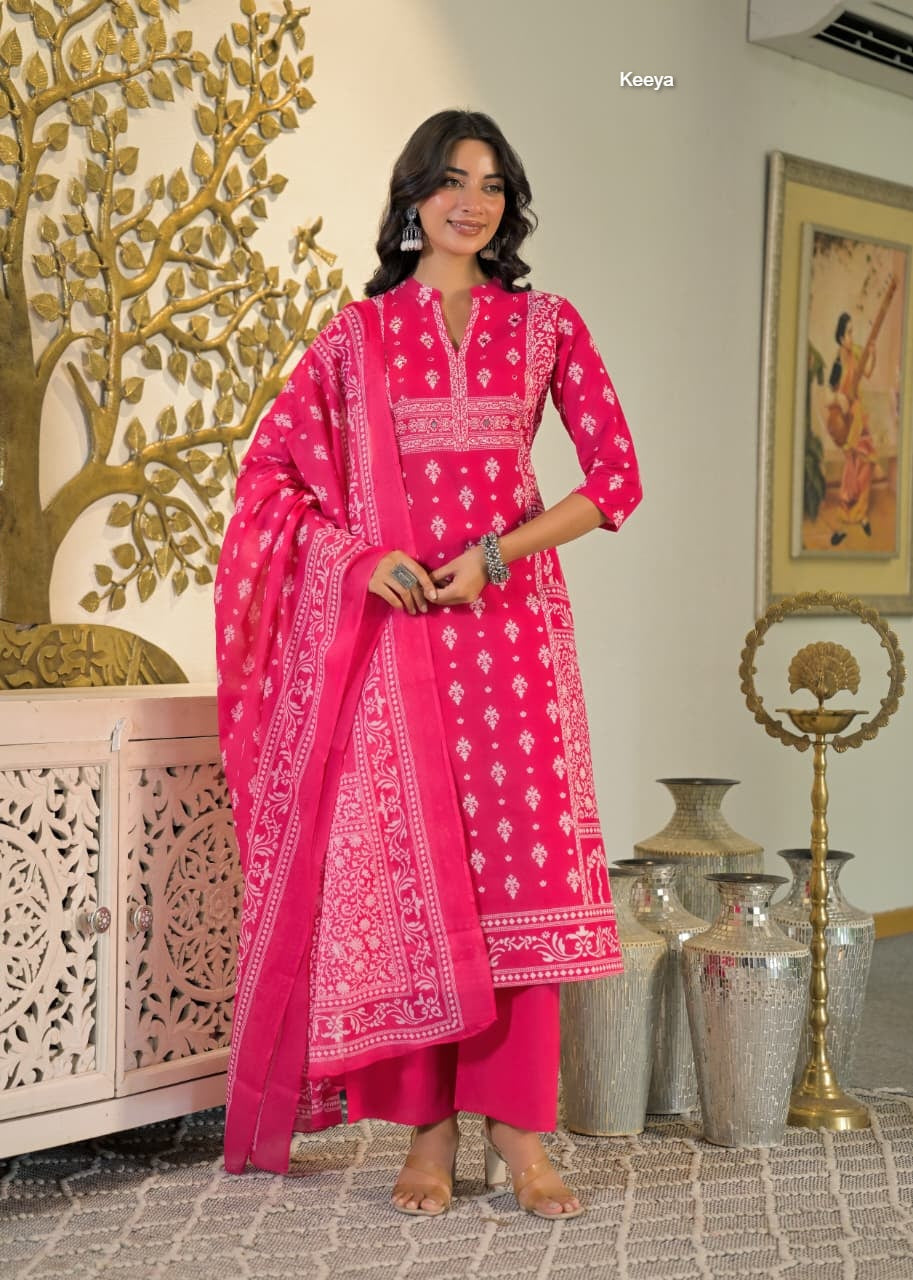 Mirror Work 2509 Keeya Readymade Cotton Pant Suits Manufacturer India