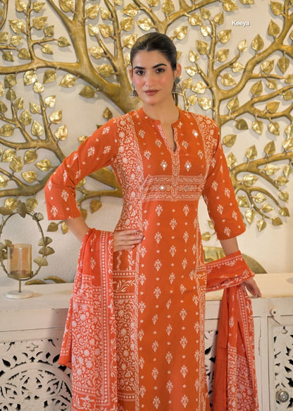 Mirror Work 2509 Keeya Readymade Cotton Pant Suits Manufacturer India