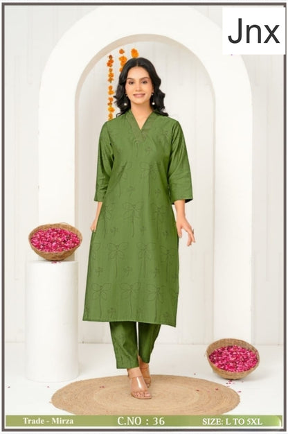 Mirza 0306 Jnx Vertican Kurti Pant Set Wholesale Rate