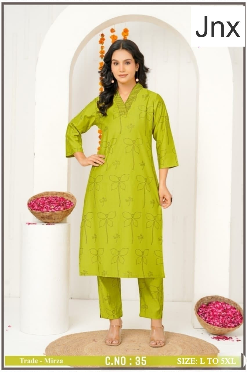 Mirza 0306 Jnx Vertican Kurti Pant Set Wholesale Rate