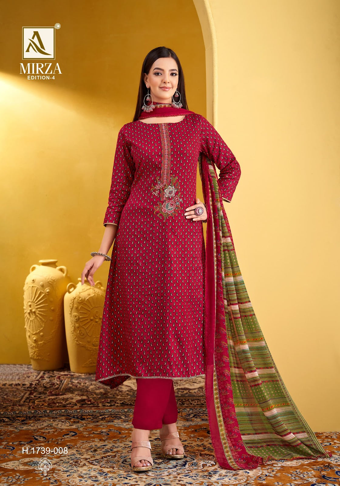 Mirza Edition 4 Alok Zam Cotton Karachi Salwar Suits Supplier