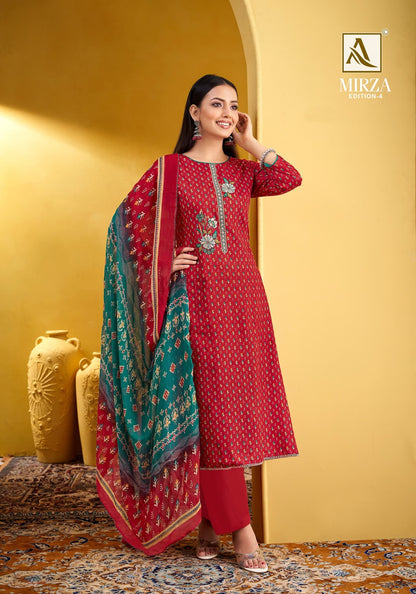 Mirza Edition 4 Alok Zam Cotton Karachi Salwar Suits Supplier
