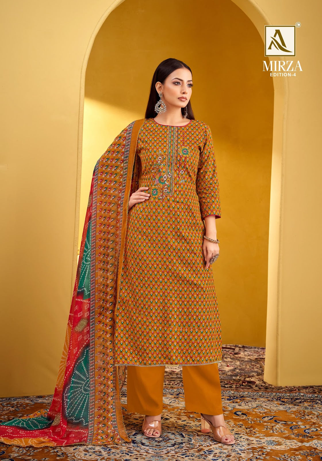 Mirza Edition 4 Alok Zam Cotton Karachi Salwar Suits Supplier