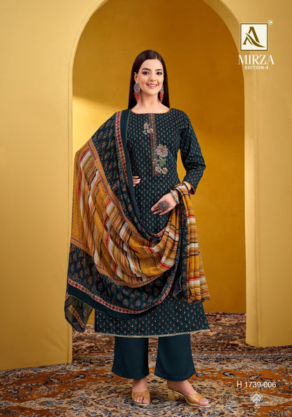 Mirza Edition 4 Alok Zam Cotton Karachi Salwar Suits Supplier