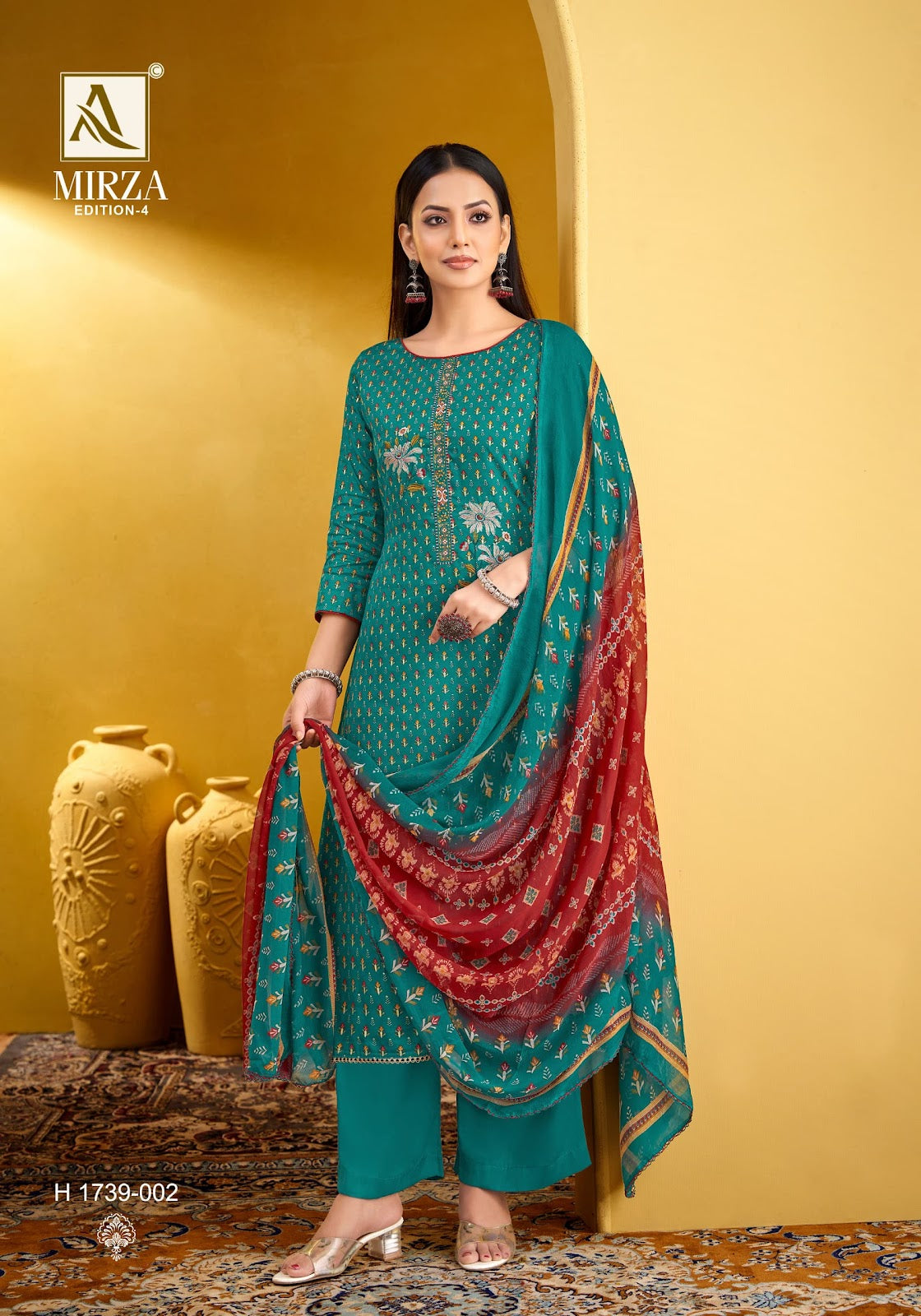 Mirza Edition 4 Alok Zam Cotton Karachi Salwar Suits Supplier
