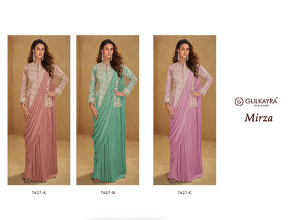 Mirza Gulkayra Designer Chinnon Indo Western Pair Wholesaler India