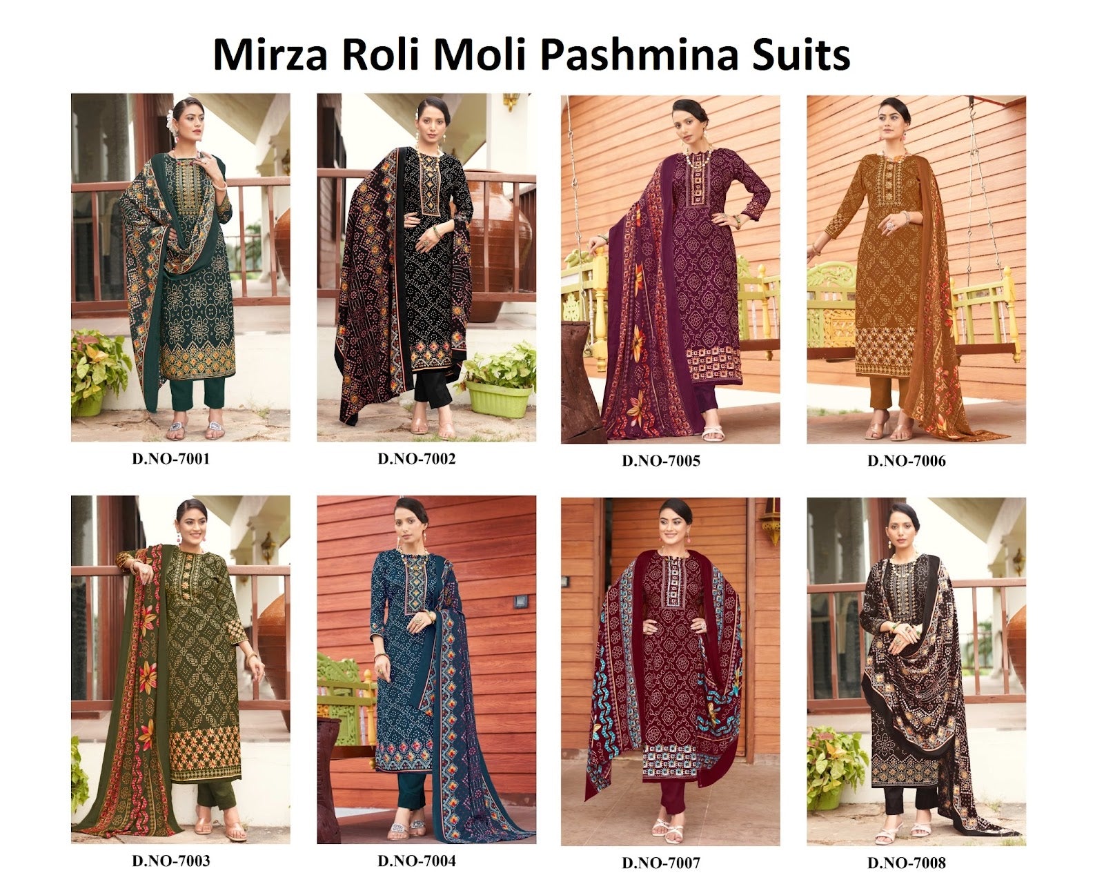 Mirza Roli Moli Pashmina Suits Wholesale