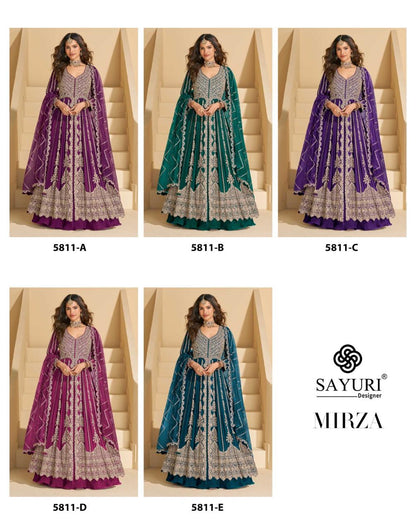 Mirza Sayuri Chinon Silk Readymade Skirt Style Suits Wholesaler India