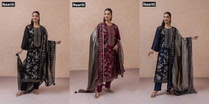 Misaki 2795 Naariti Raw Silk Pant Style Suits Wholesale Price