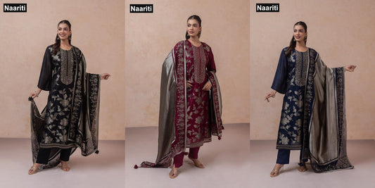 Misaki 2795 Naariti Raw Silk Pant Style Suits Wholesale Price