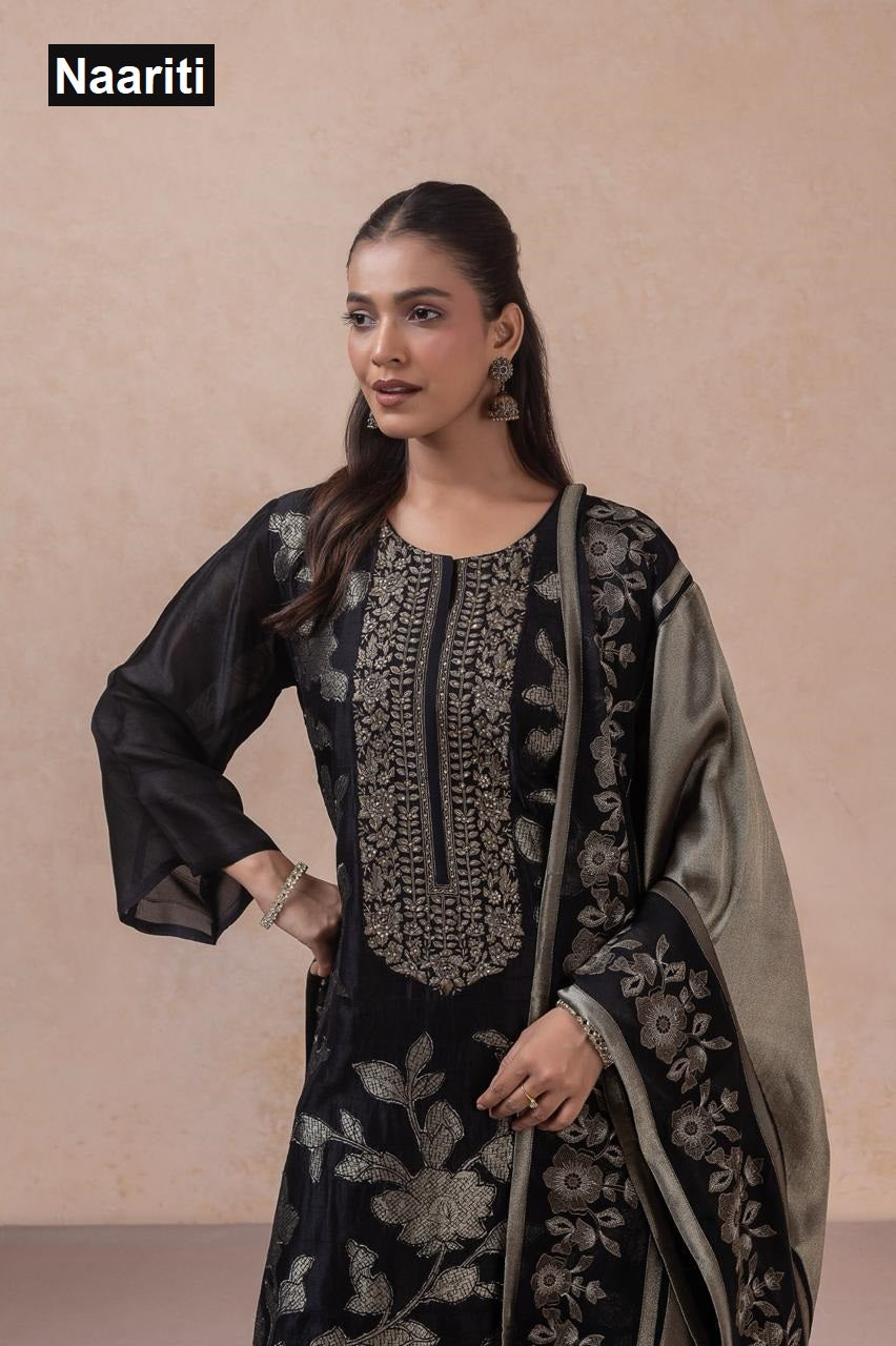 Misaki 2795 Naariti Raw Silk Pant Style Suits Wholesale Price