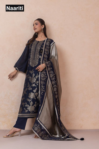 Misaki 2795 Naariti Raw Silk Pant Style Suits Wholesale Price