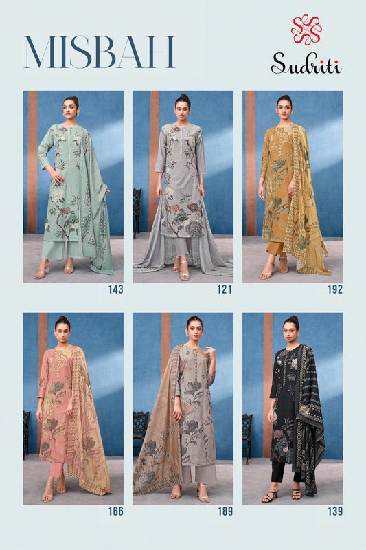 Misbah Sudriti Sahiba Pure Cotton Pant Style Suits Wholesaler Ahmedabad