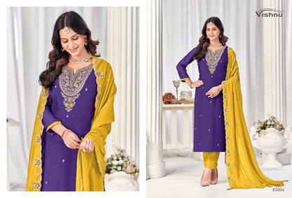 Misbah Vishnu Impex Chanderi Pant Style Suits Manufacturer