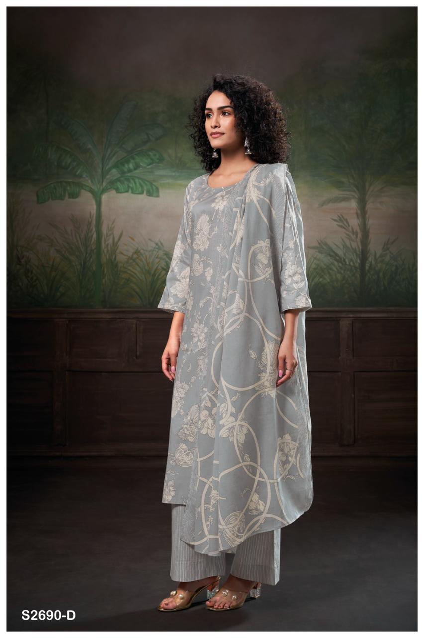 Misha 2690 Ganga Premium Cotton Plazzo Style Suits Wholesaler
