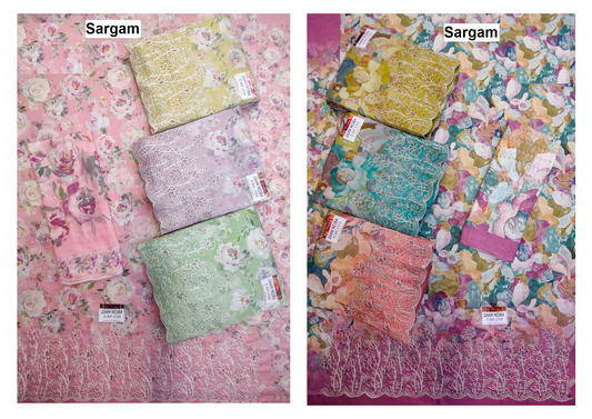 Misha Sargam Prints Jaam Salwar Suits Exporter India