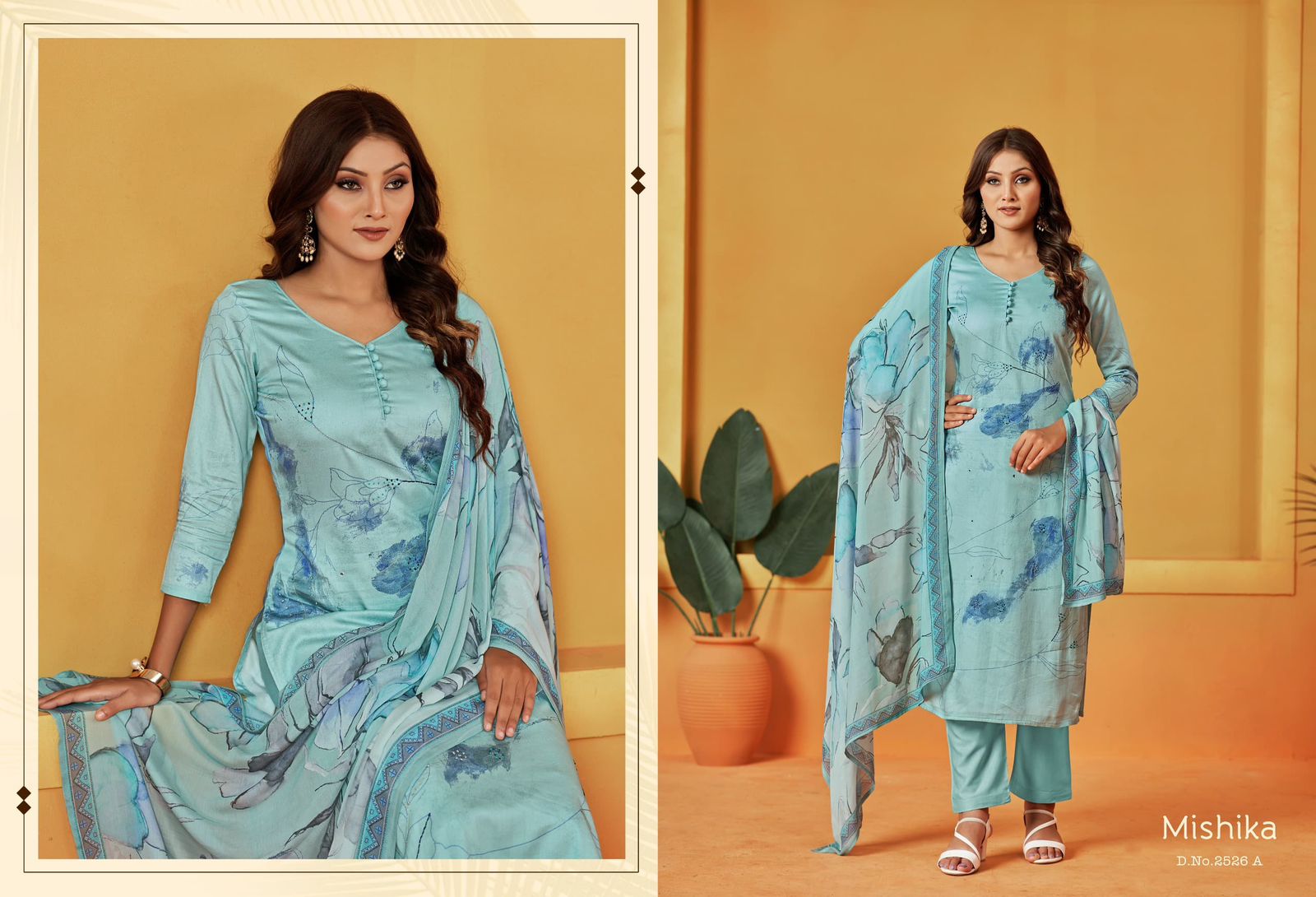 Mishika Sargam Prints Pure Jam Pant Style Suits Wholesale Price