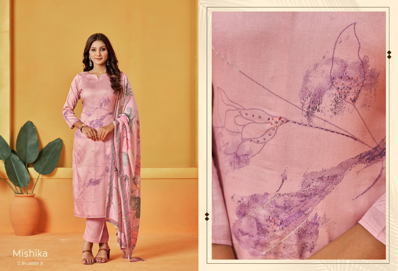 Mishika Sargam Prints Pure Jam Pant Style Suits Wholesale Price