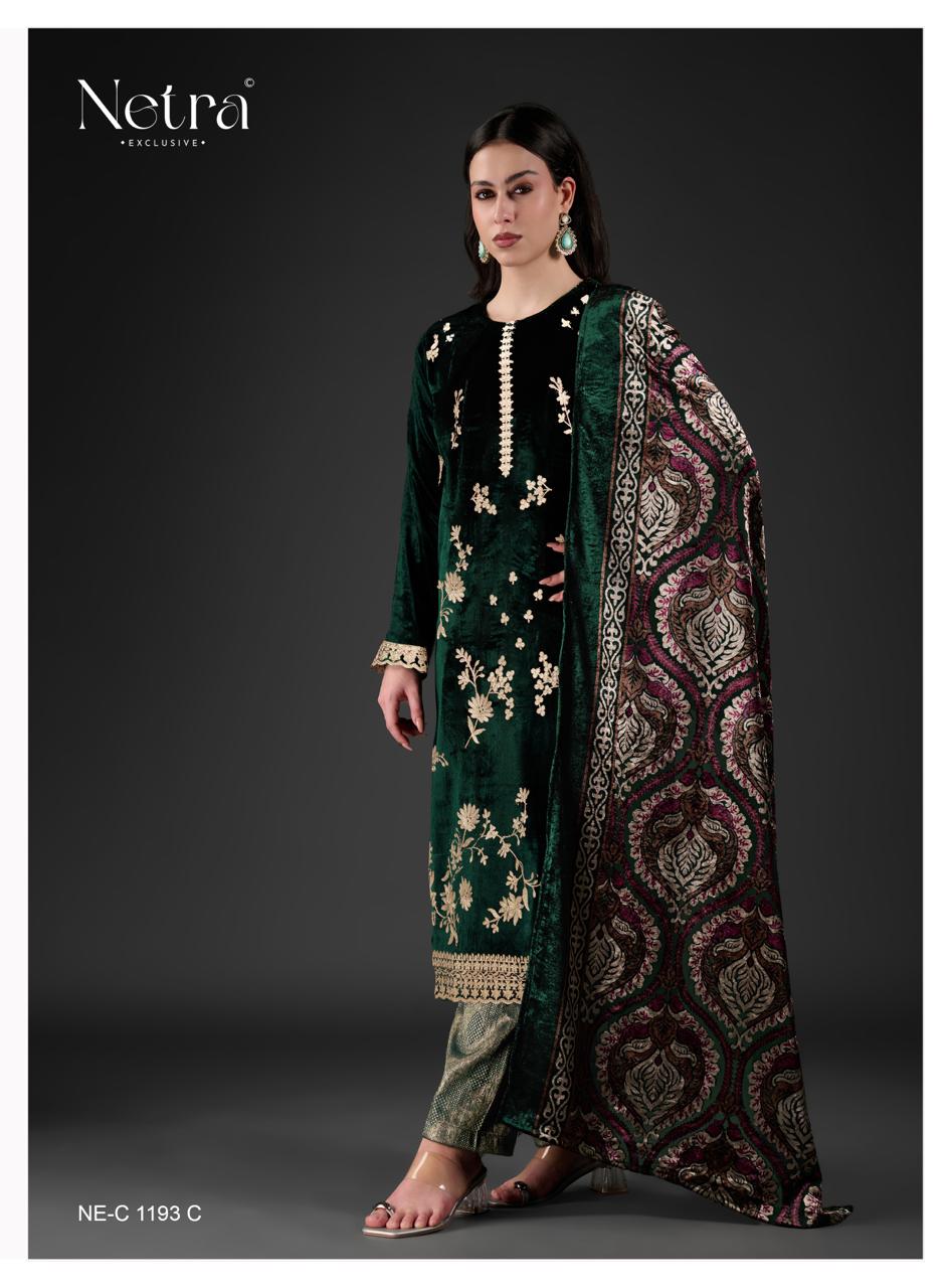 Mishka Netra Velvet Suits Wholesaler India