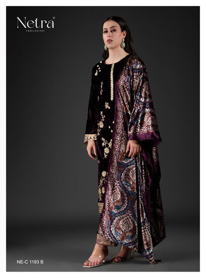 Mishka Netra Velvet Suits Wholesaler India