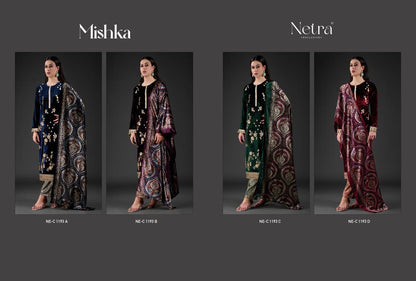 Mishka Netra Velvet Suits Wholesaler India