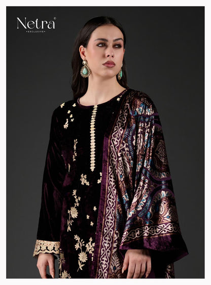 Mishka Netra Velvet Suits Wholesaler India