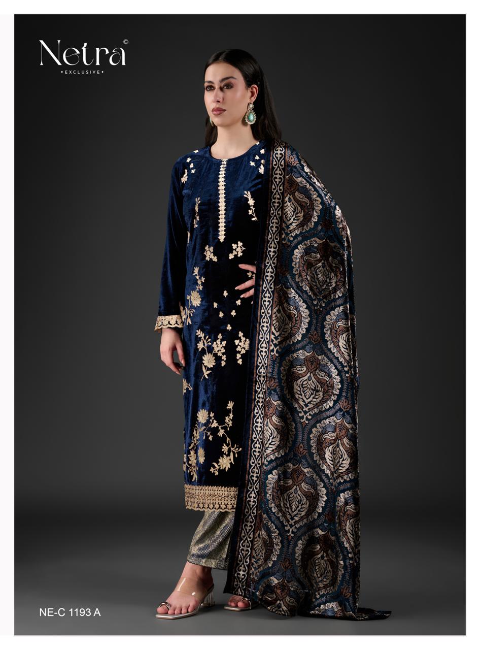 Mishka Netra Velvet Suits Wholesaler India