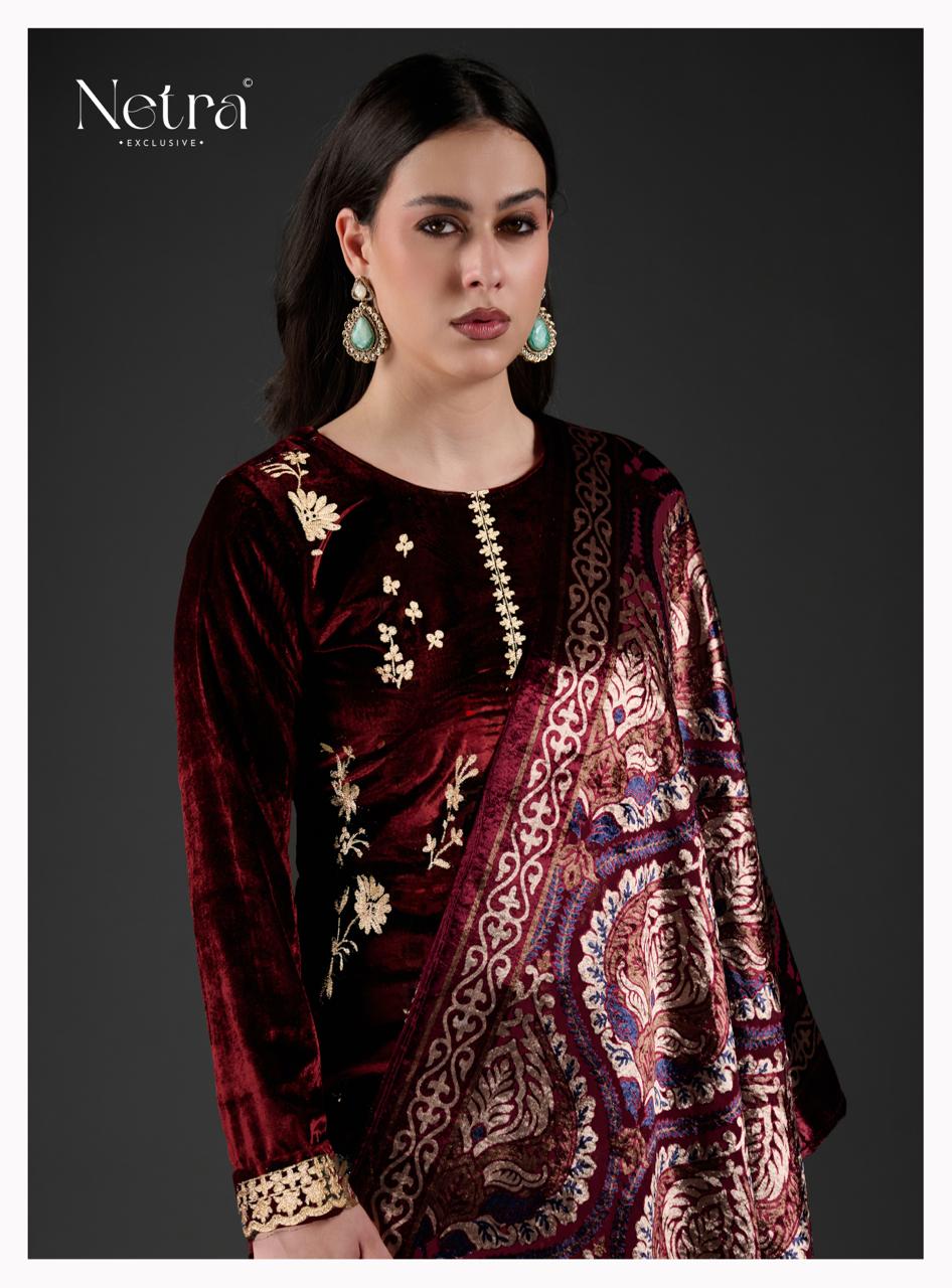 Mishka Netra Velvet Suits Wholesaler India