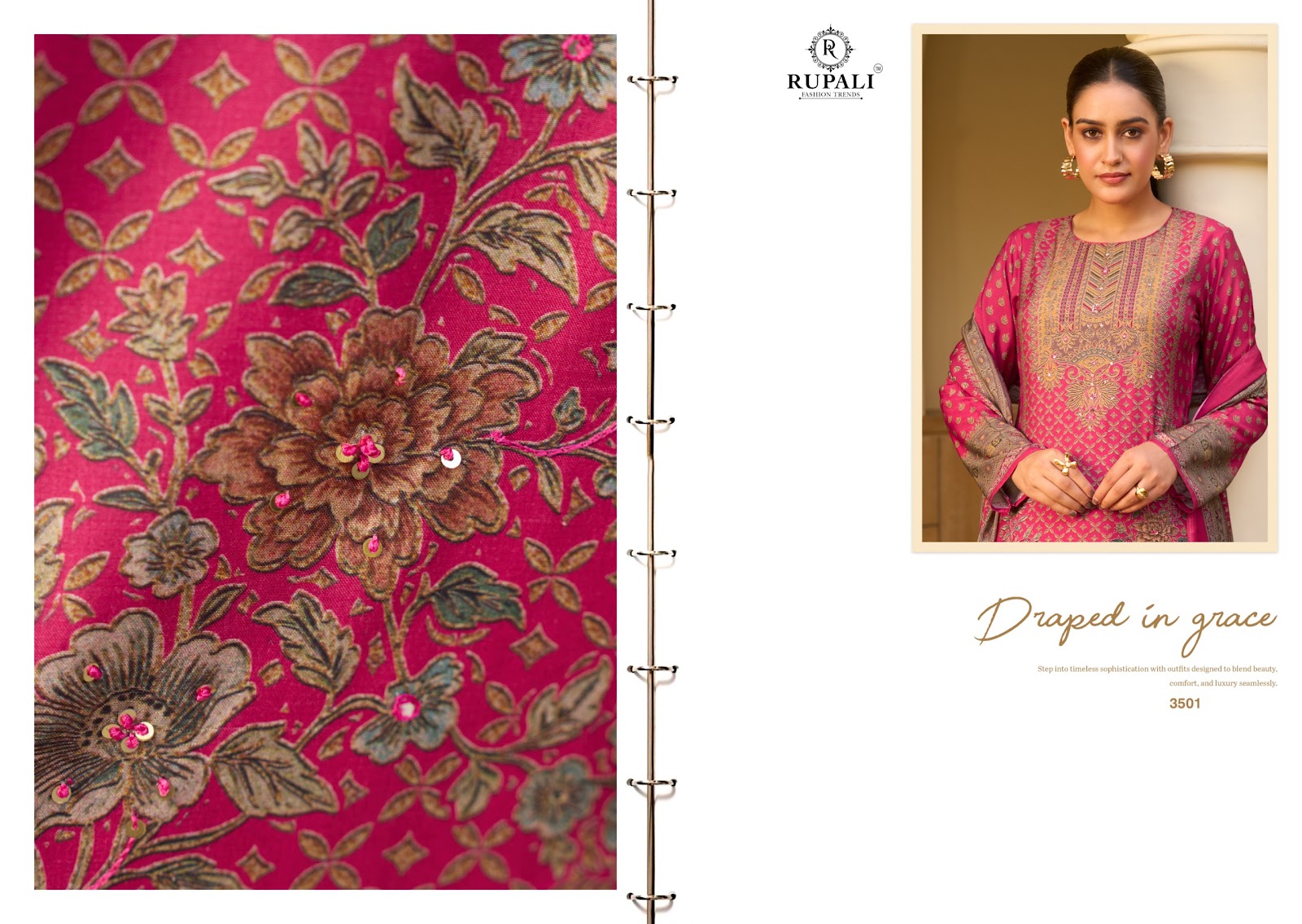 Mishka Rupali Viscose Muslin Pant Style Suits Wholesale
