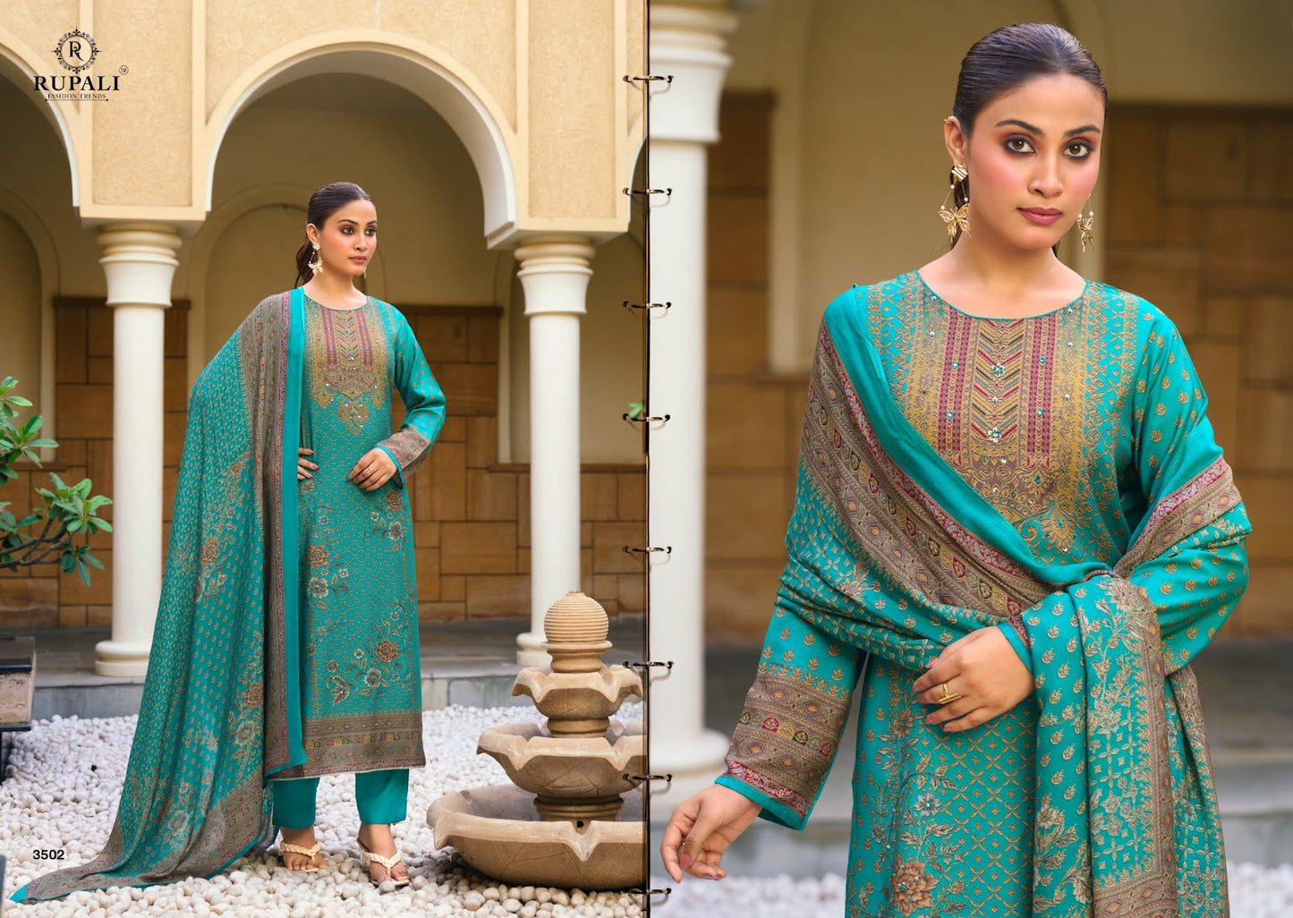 Mishka Rupali Viscose Muslin Pant Style Suits Wholesale