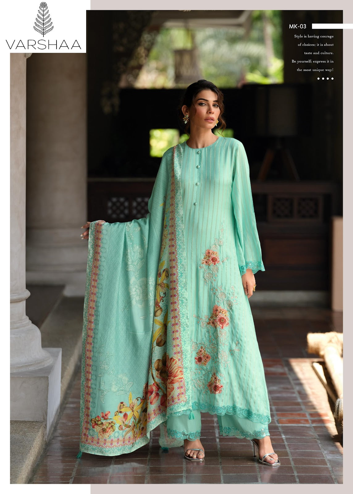 Mishka Varshaa Viscose Muslin Pant Style Suits Wholesale Price