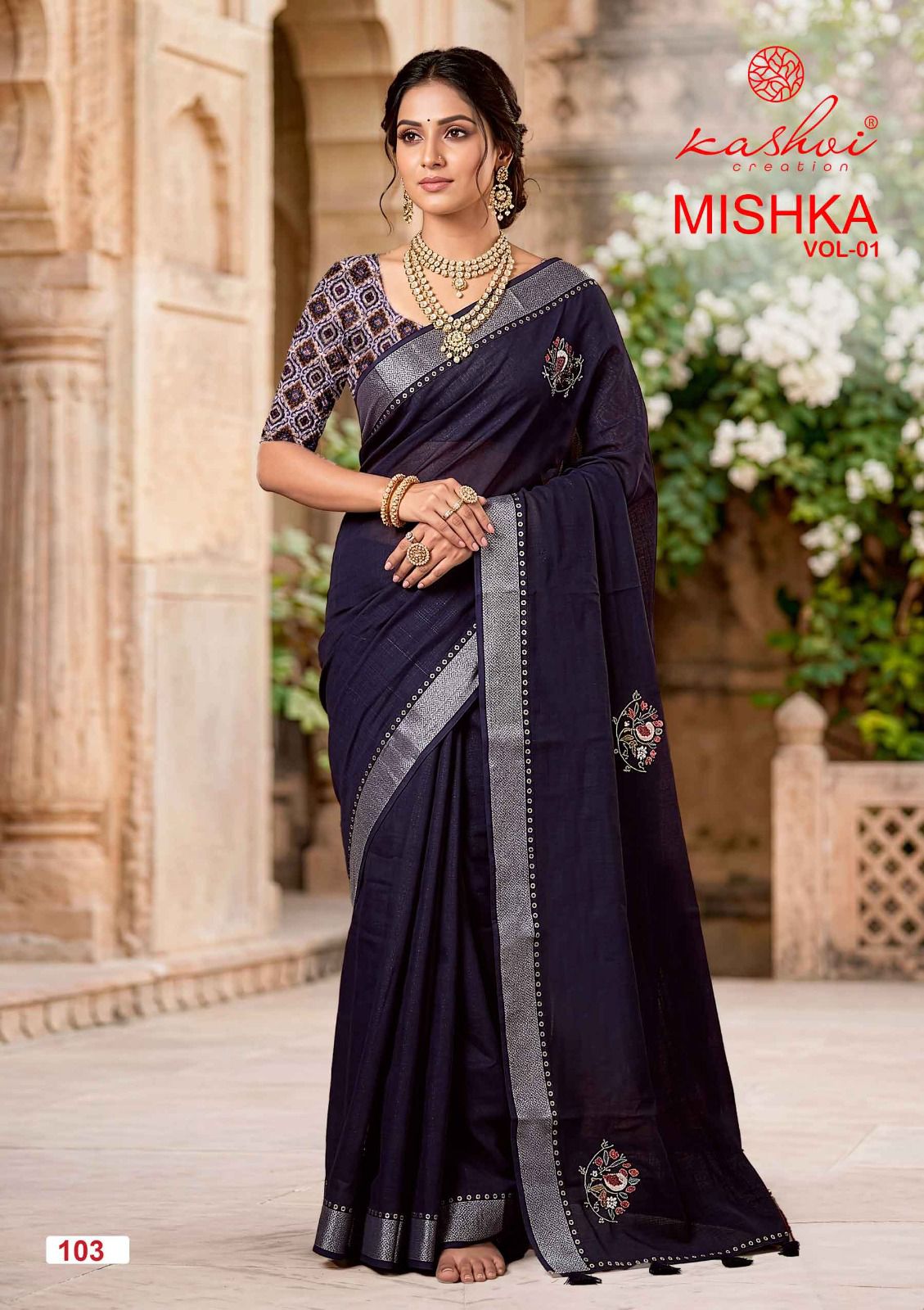 Mishka Vol 1 Kashvi Creation Linen Silk Sarees Wholesale