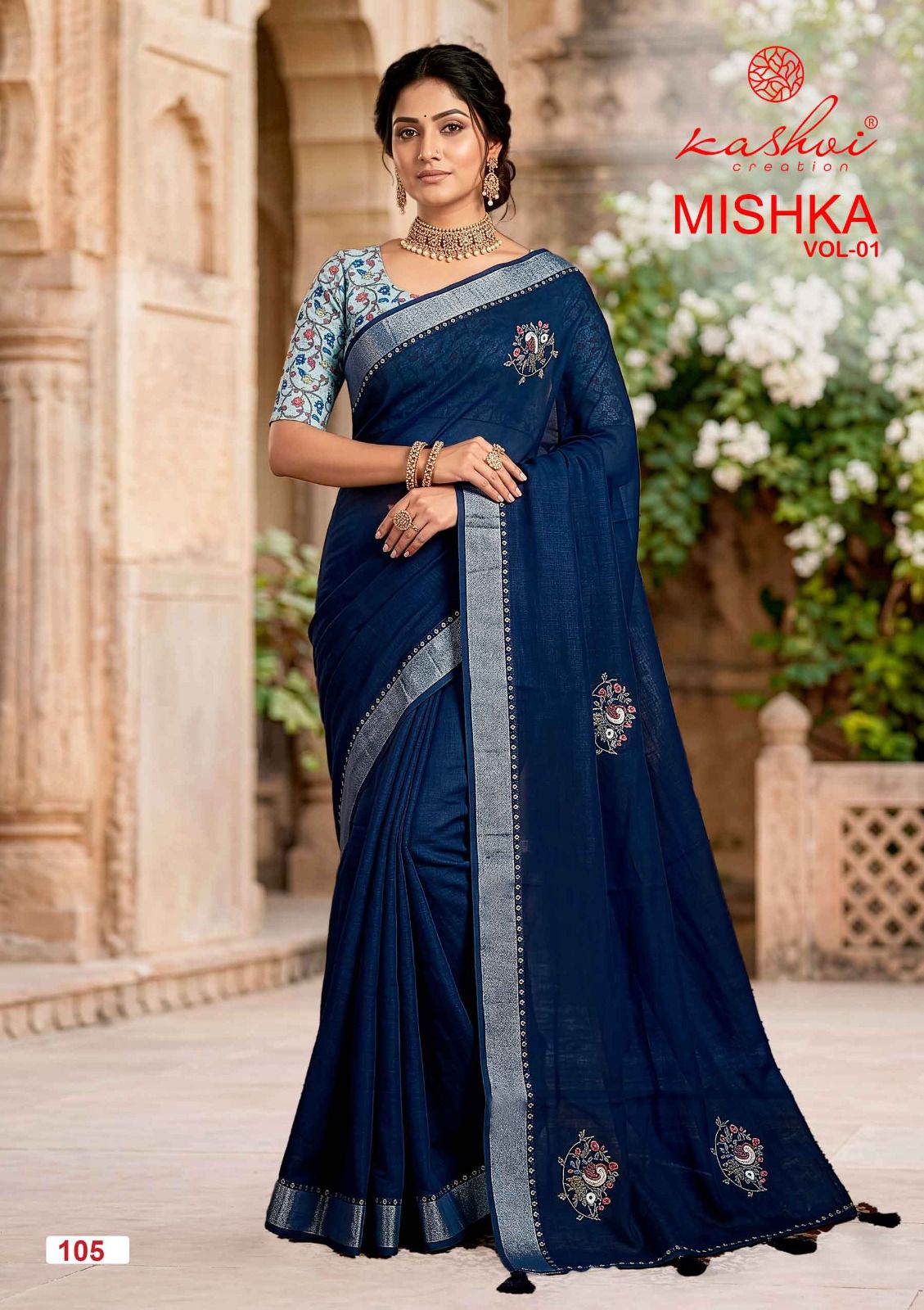 Mishka Vol 1 Kashvi Creation Linen Silk Sarees Wholesale