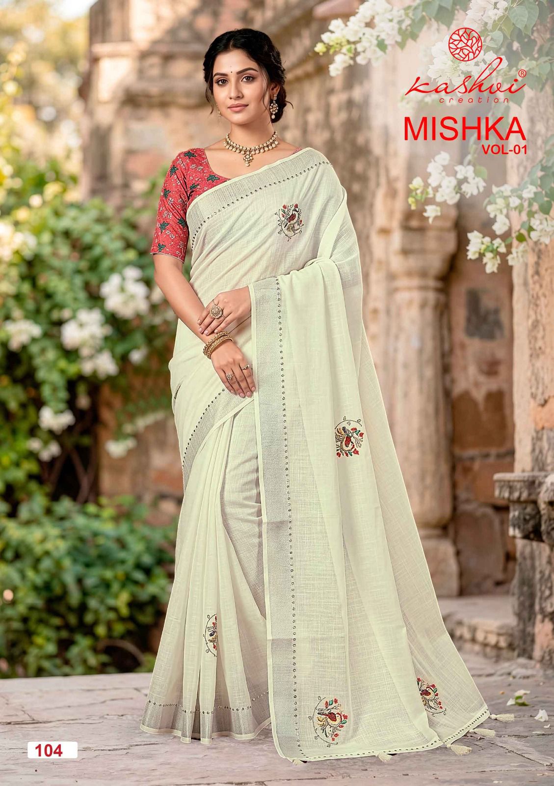 Mishka Vol 1 Kashvi Creation Linen Silk Sarees Wholesale