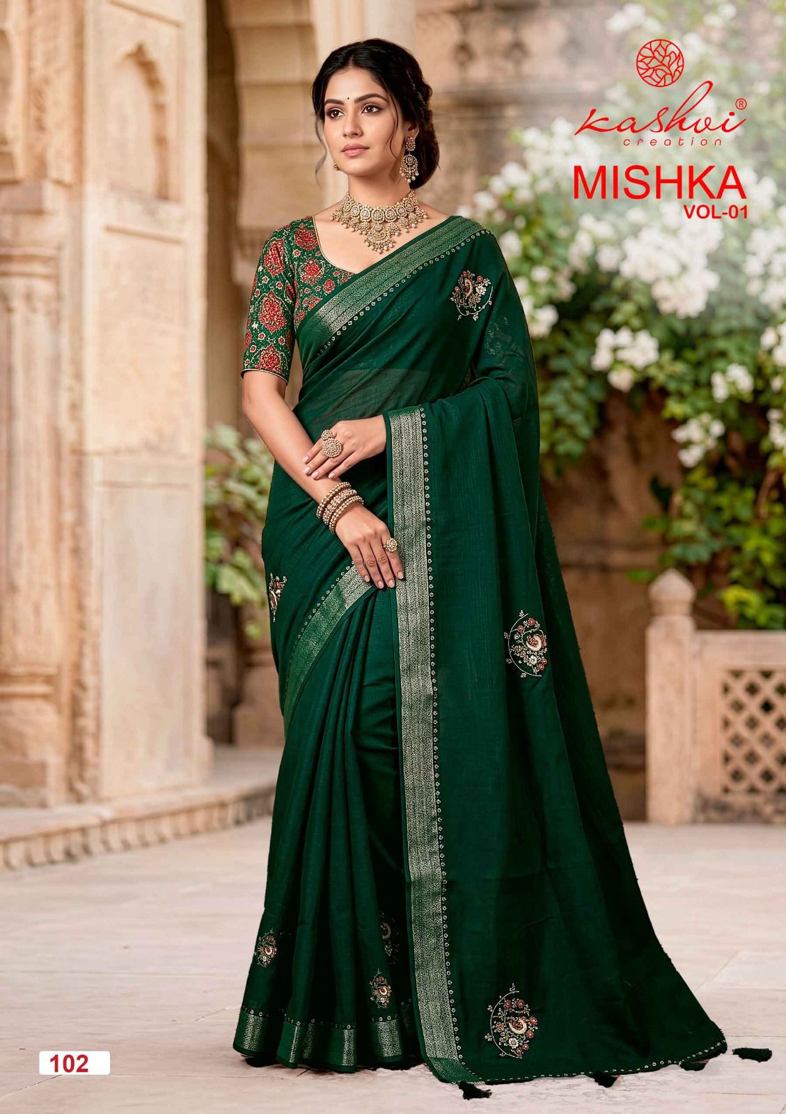 Mishka Vol 1 Kashvi Creation Linen Silk Sarees Wholesale