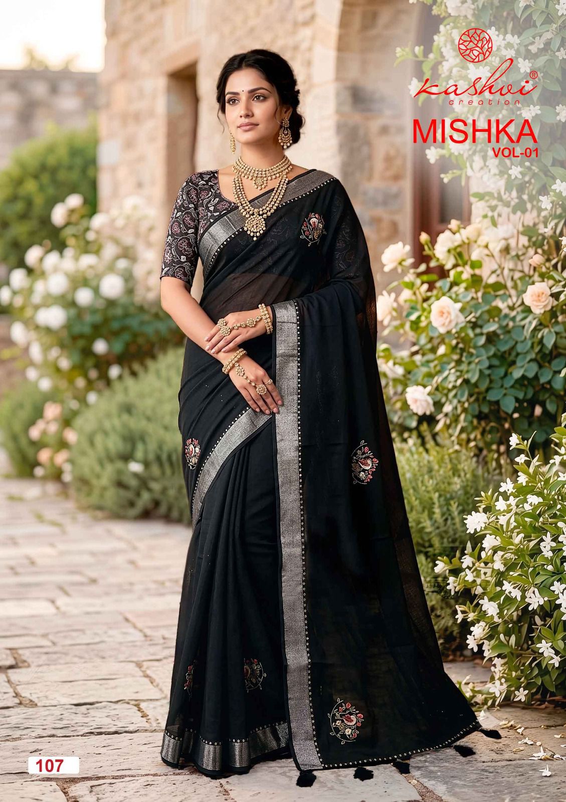 Mishka Vol 1 Kashvi Creation Linen Silk Sarees Wholesale