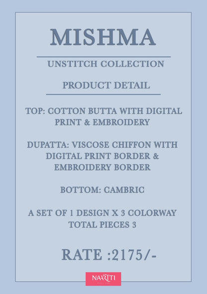 Mishma Naariti Cotton Pant Style Suits Wholesale Rate