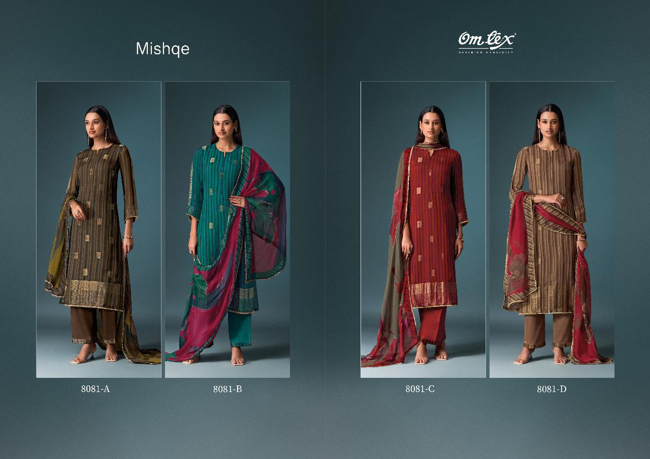 Mishqe 8081 Omtex Jacquard Pant Style Suits Exporter India