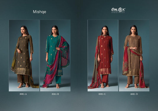 Mishqe 8081 Omtex Jacquard Pant Style Suits Exporter India