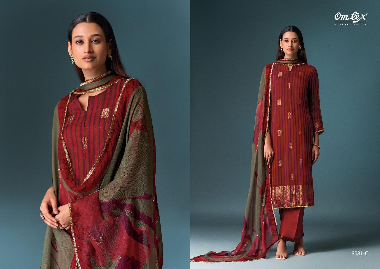 Mishqe 8081 Omtex Jacquard Pant Style Suits Exporter India