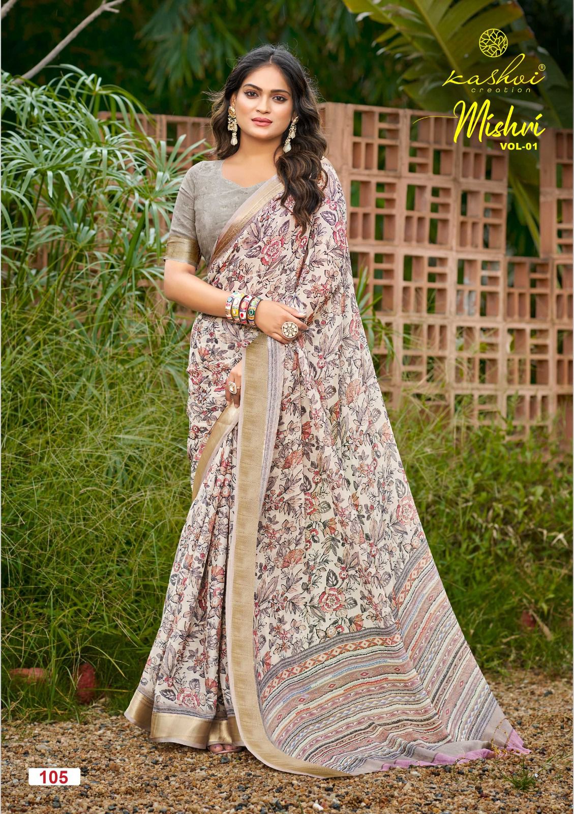 Mishri Kashvi Creation Dull Moss Sarees Exporter India
