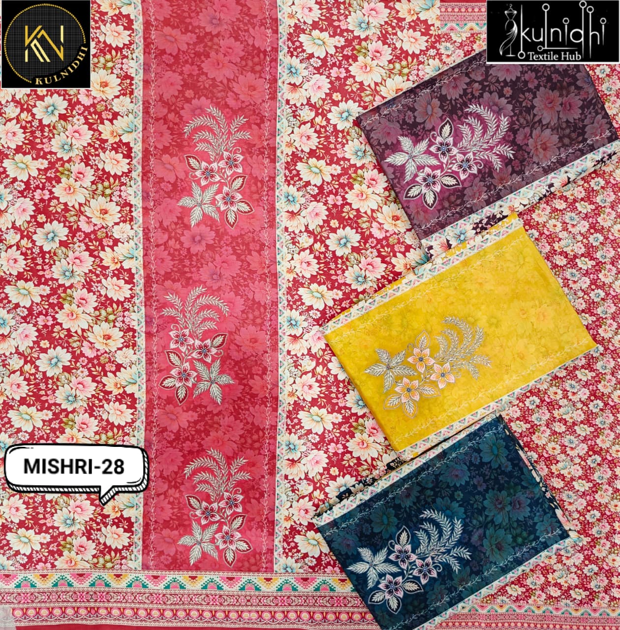 Mishri Kulnidhi Pure Maslin Salwar Suits Supplier Ahmedabad